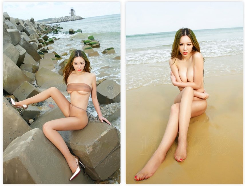 AISS爱丝钻石版《沙滩女神》[71P-528M]006